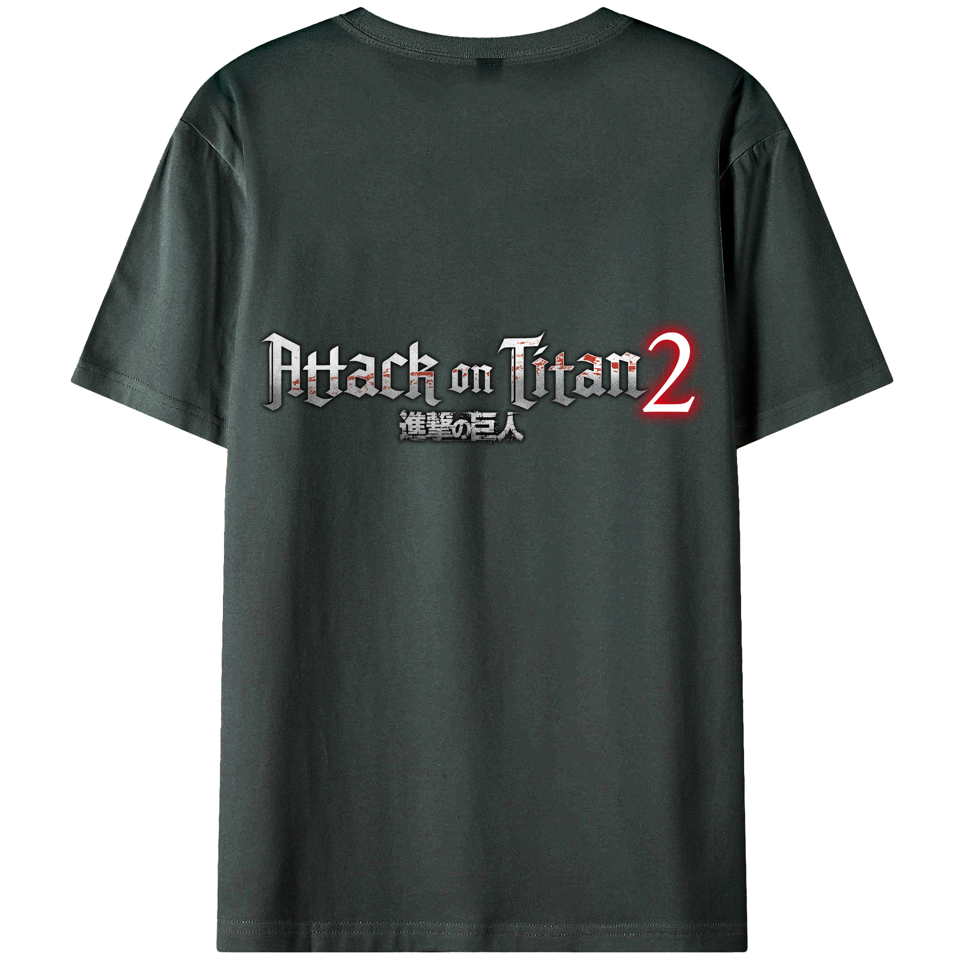 （画像用） 進撃の巨人 Attack on Titan 綿100％ メンズ半袖Tシャツ（バックプリント） 通気性